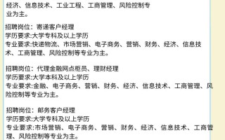 南宁安吉邮政招聘什么岗位？