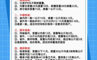 圆通跨省快递收费标准是什么？