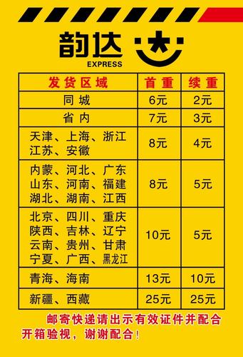 河北圆通快递价格表图-第2张图片-陕西物流货运