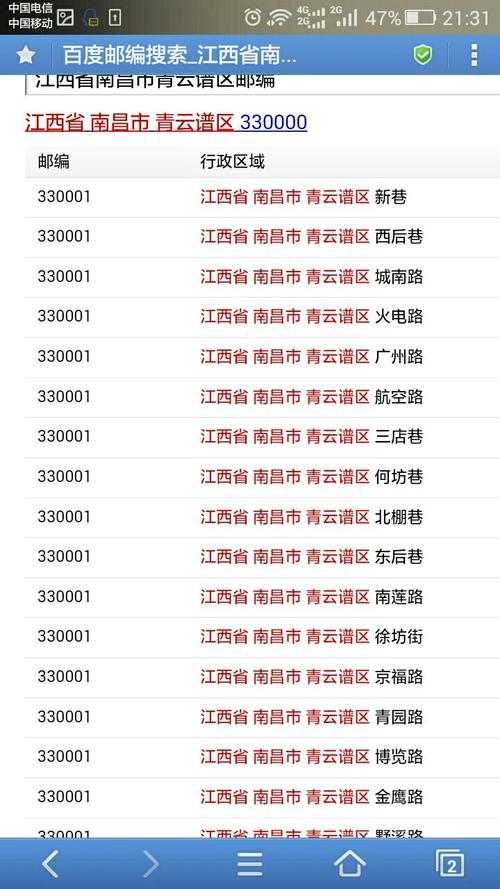 南昌邮政编码是多少？-第1张图片-陕西物流货运