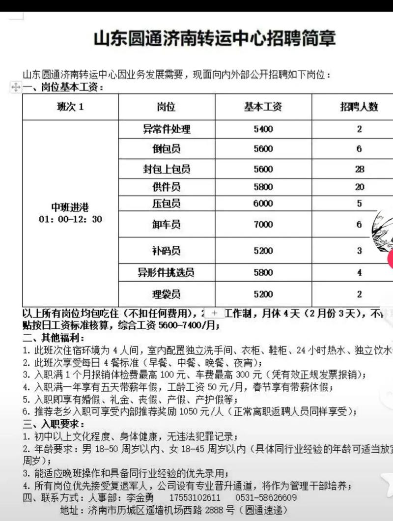 济南圆通总部招聘电话是多少？-第1张图片-陕西物流货运